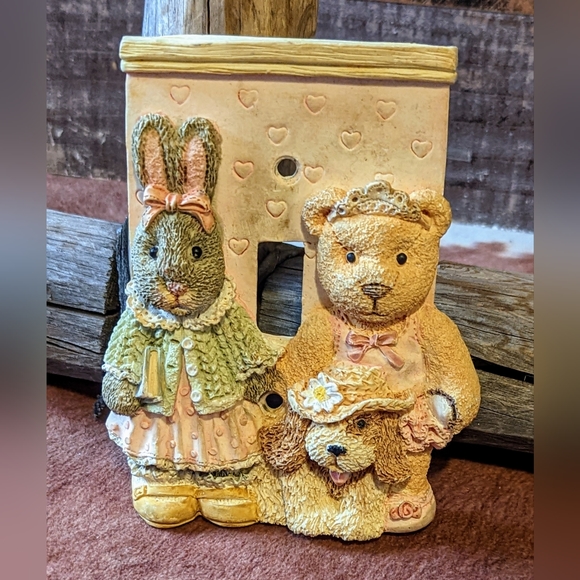 Vintage Resin Bunny Bear Dog Adorable Light Switch Cover - Picture 3 of 5